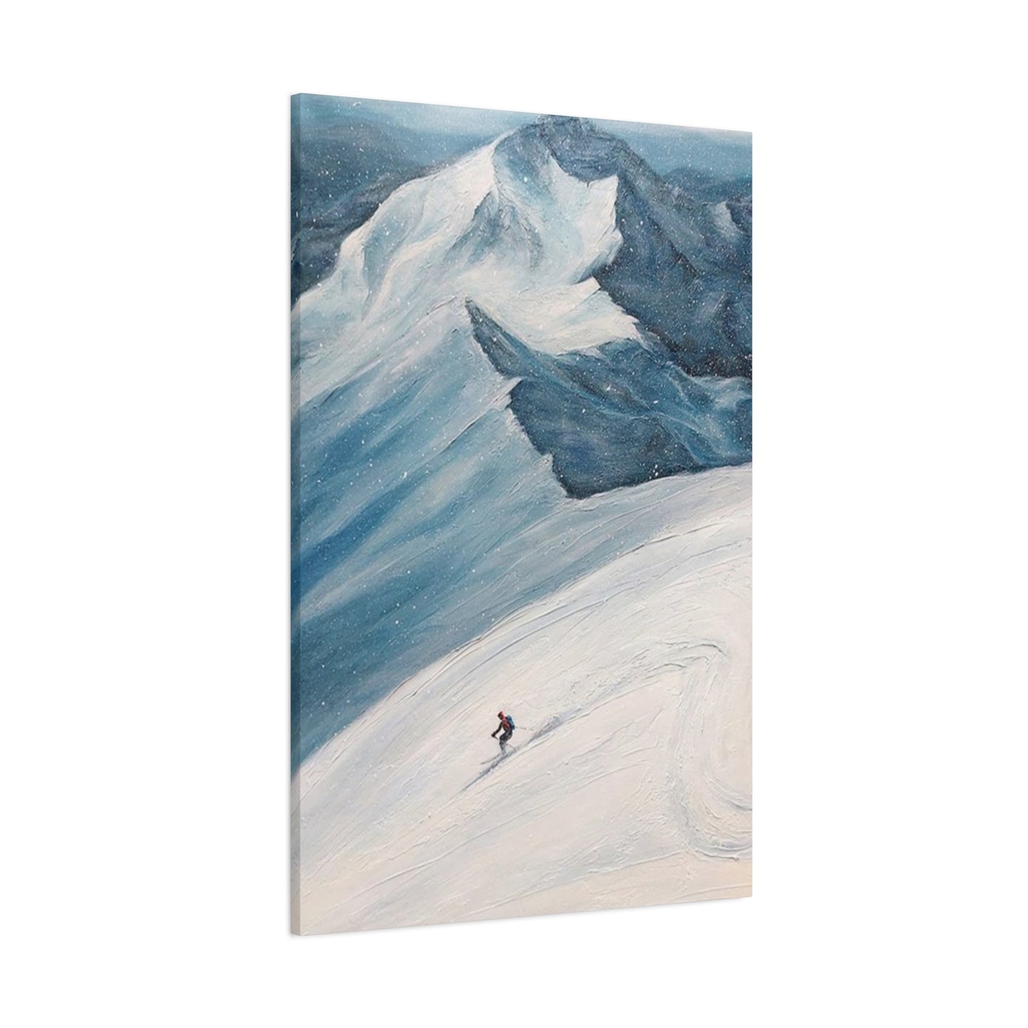 Skiing In Snowy Mountain Wall Art & Canvas Prints