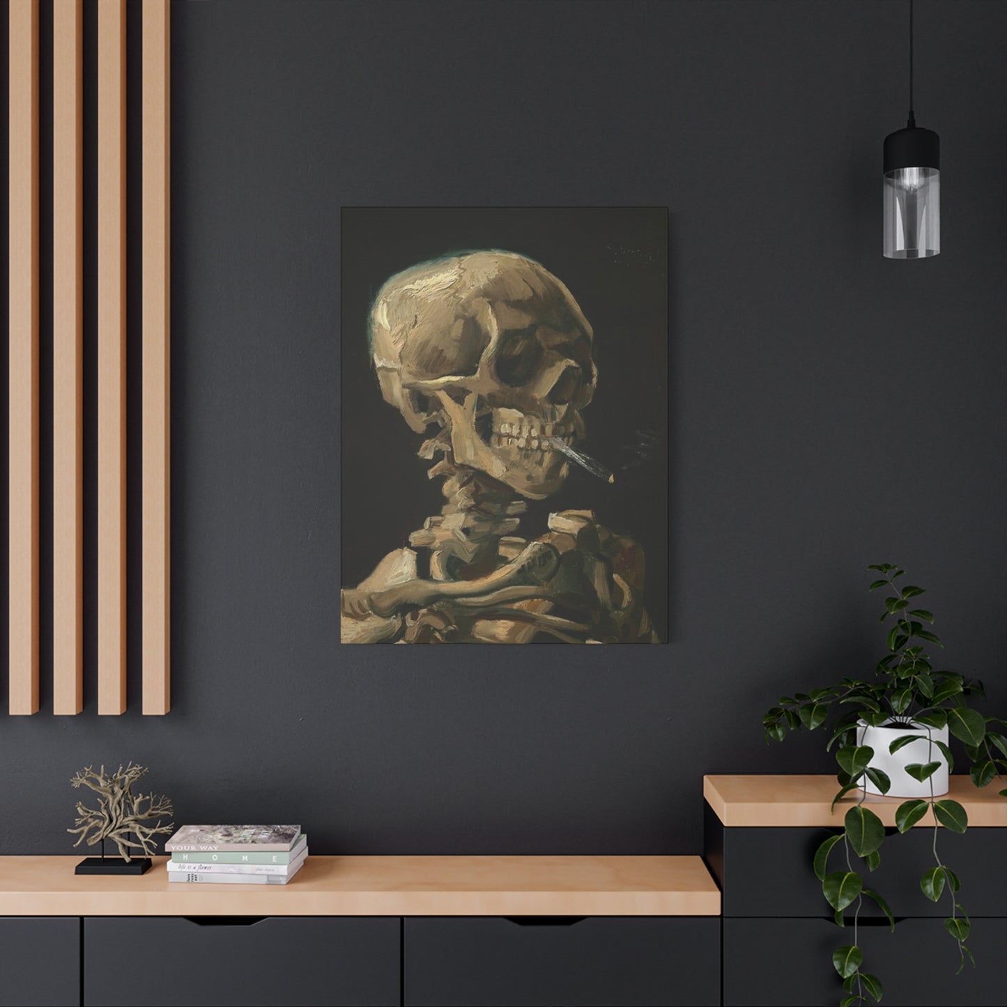 Smoking Skull Wall Art & Canvas Prints