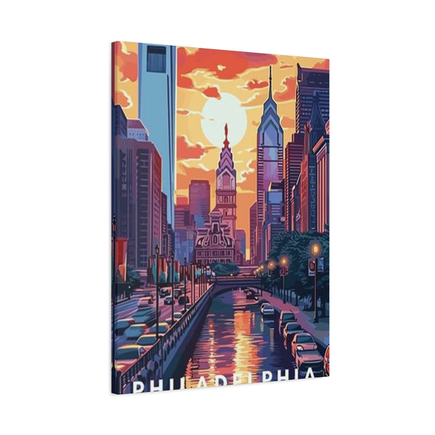 Sunset Of Philadelphia Wall Art & Canvas Prints