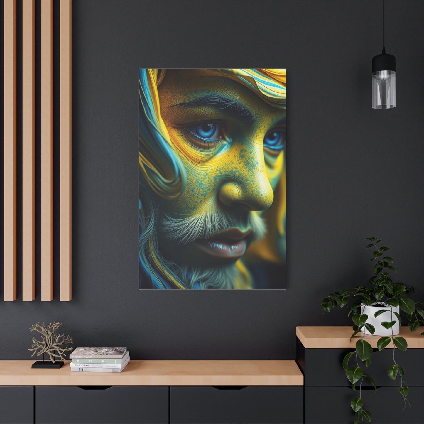 Vision Blue & Yellow Art Art Wall Art & Canvas Print