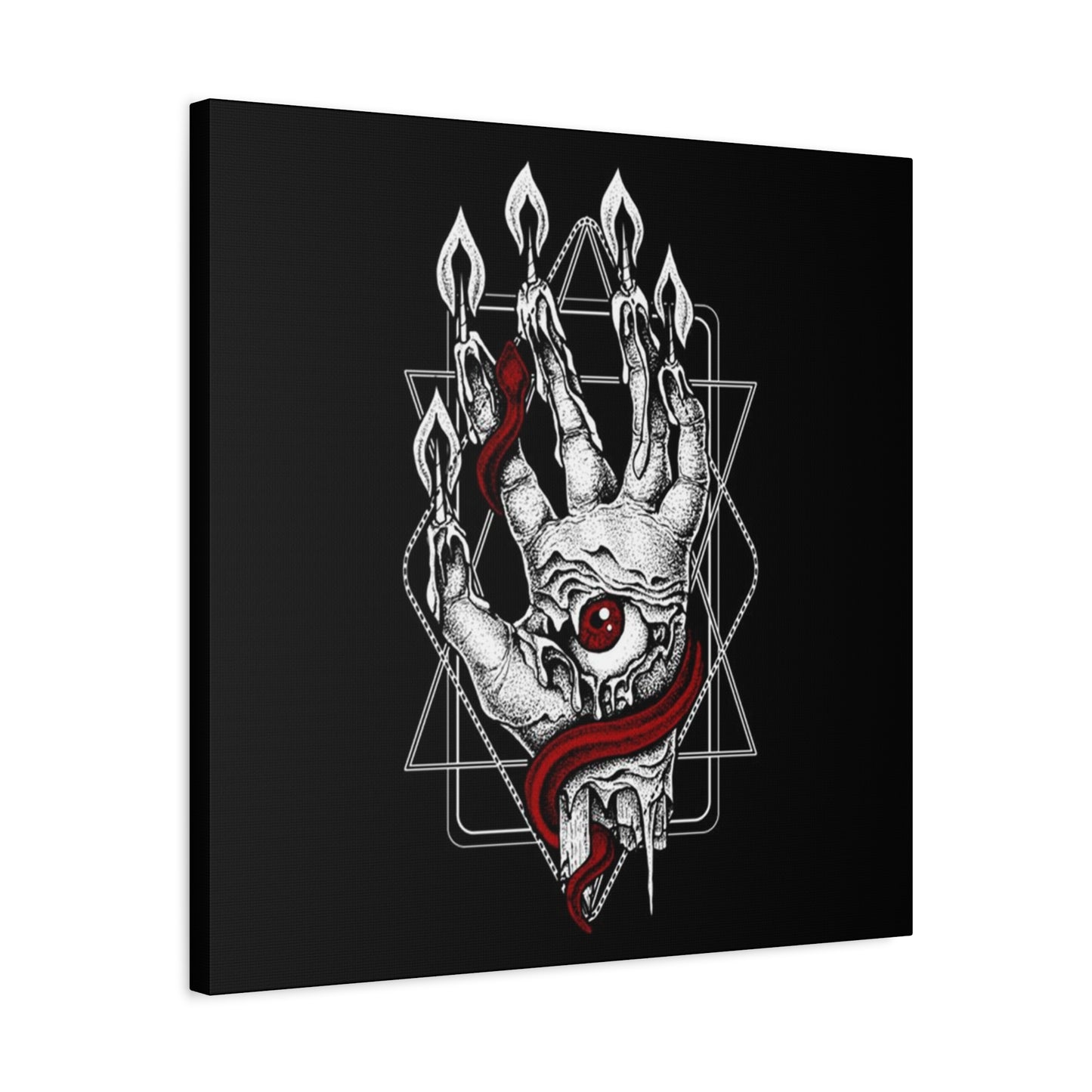 Snake On Scary Hand Wall Art & Canvas Prints