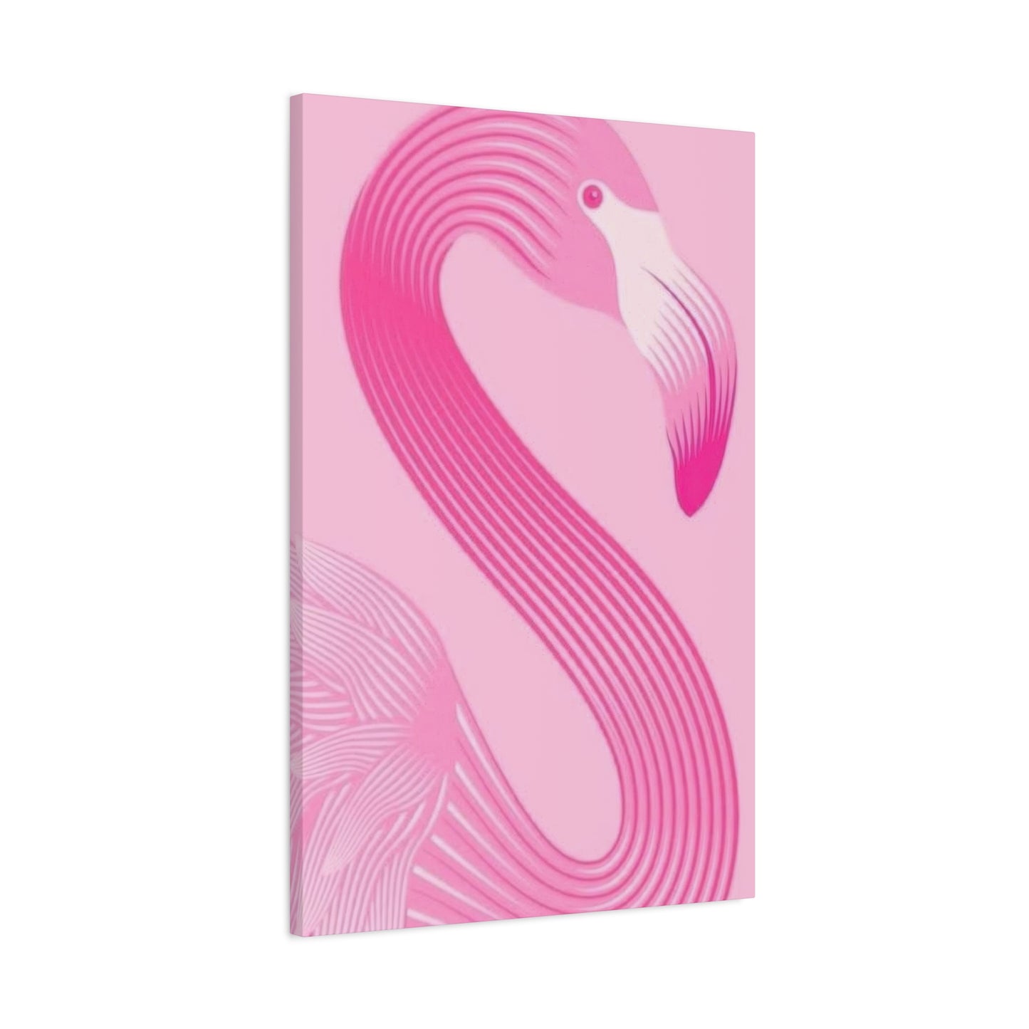 Flamingo Pink Monochrome Wall Art & Canvas Prints