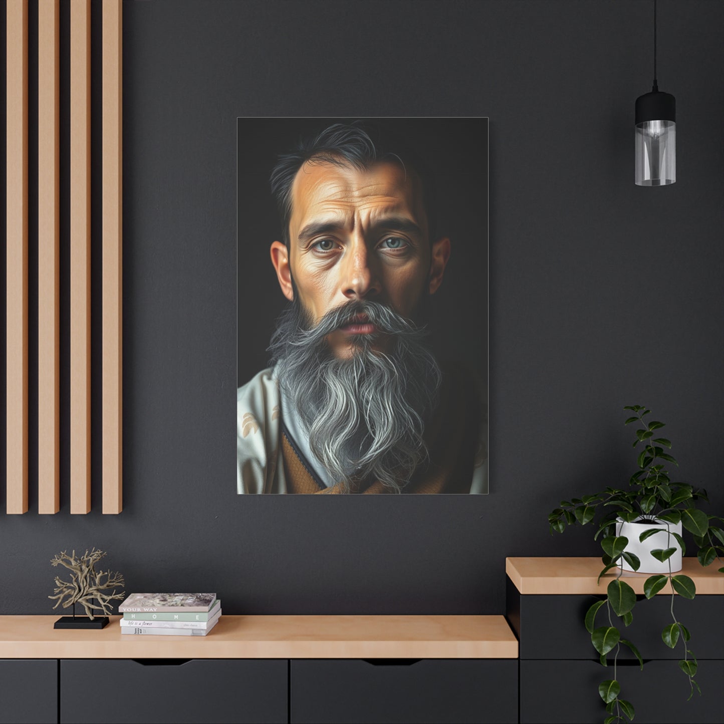 Elite Charcoal, Onyx, and Ivory Art Vision Wall Art & Canvas Print