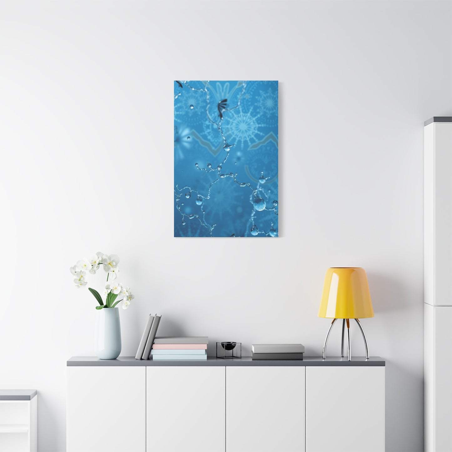 Vision Blue & Gray Art Art Wall Art & Canvas Print