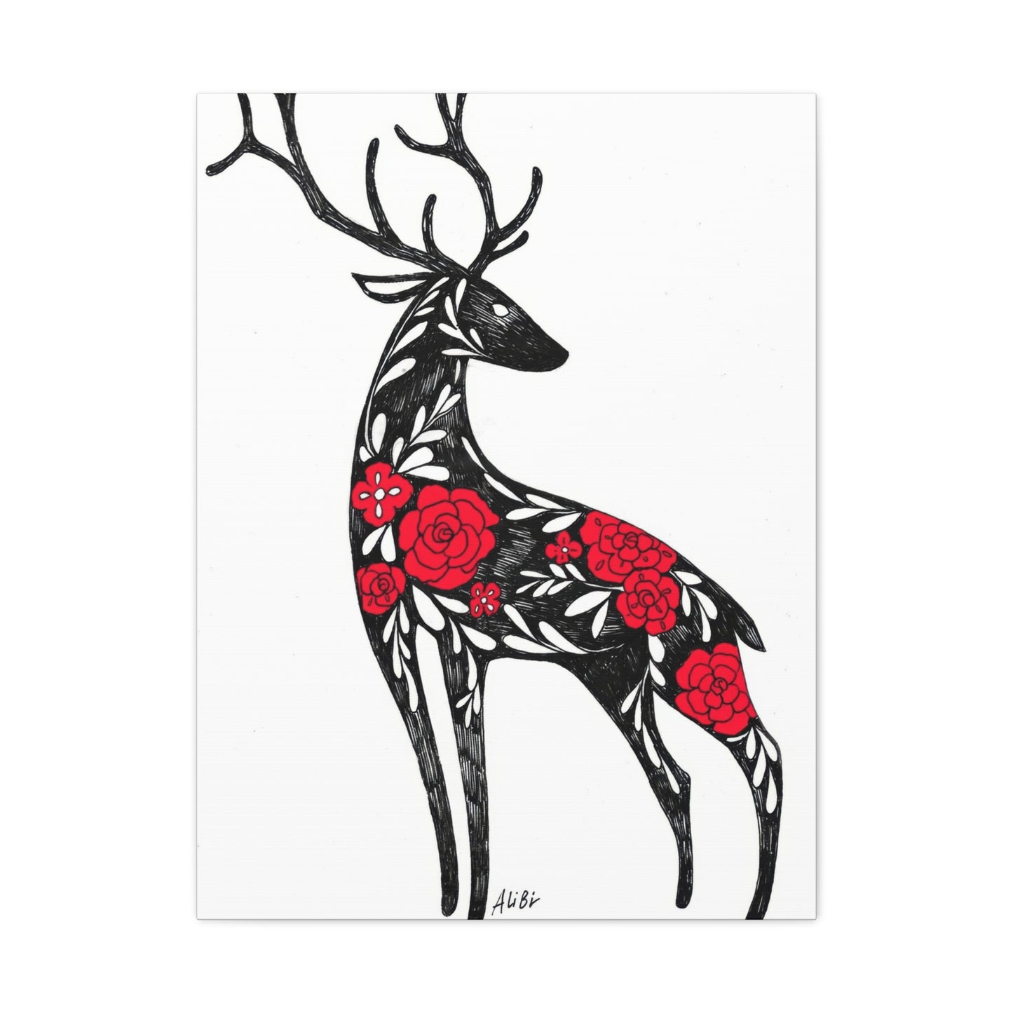 Deer Abstract Wall Art & Canvas Prints