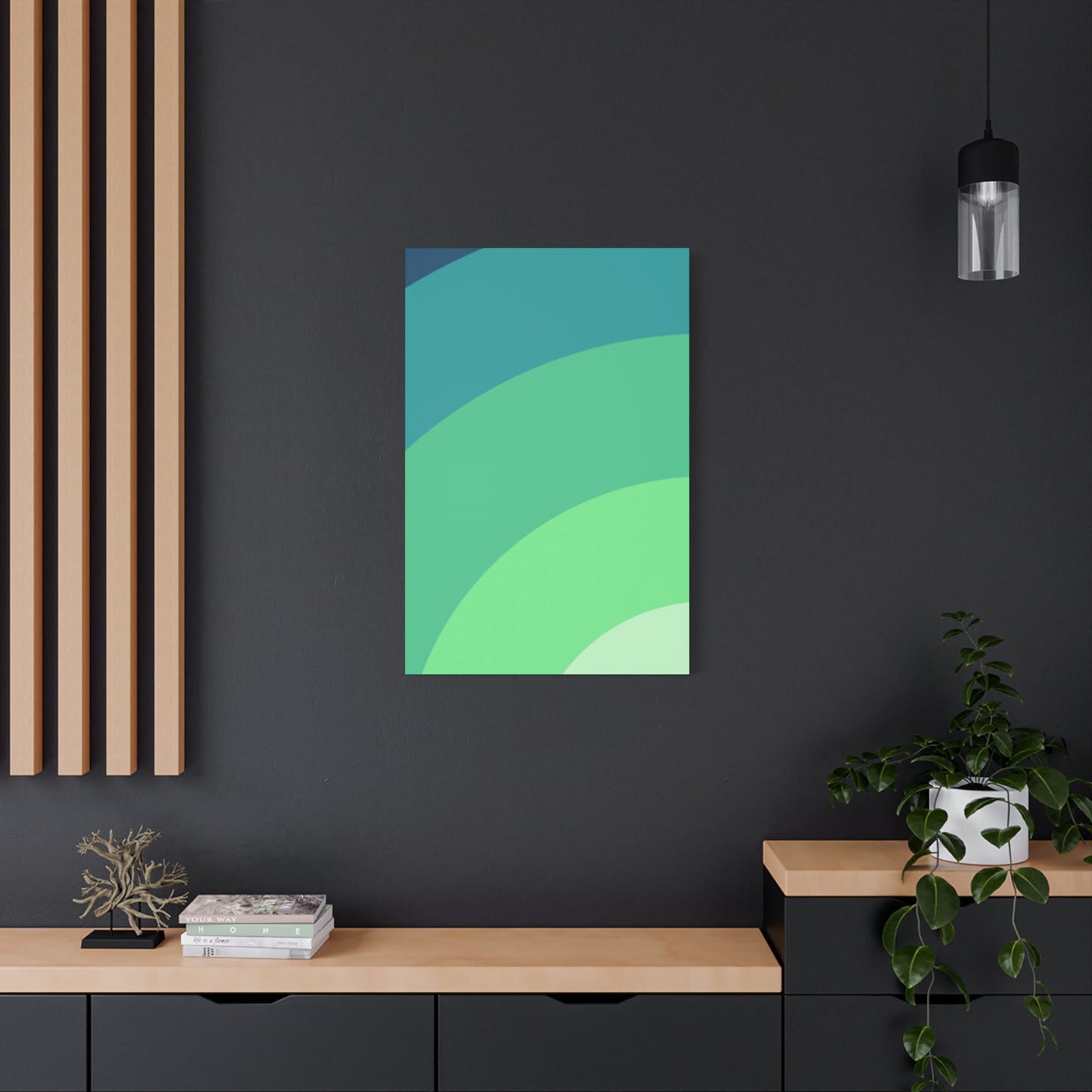 Cool Green Gradient Wall Art & Canvas Prints