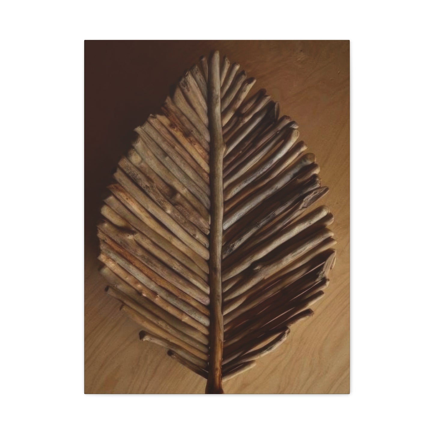 Driftwood Leaf Wall Art & Canvas Prints