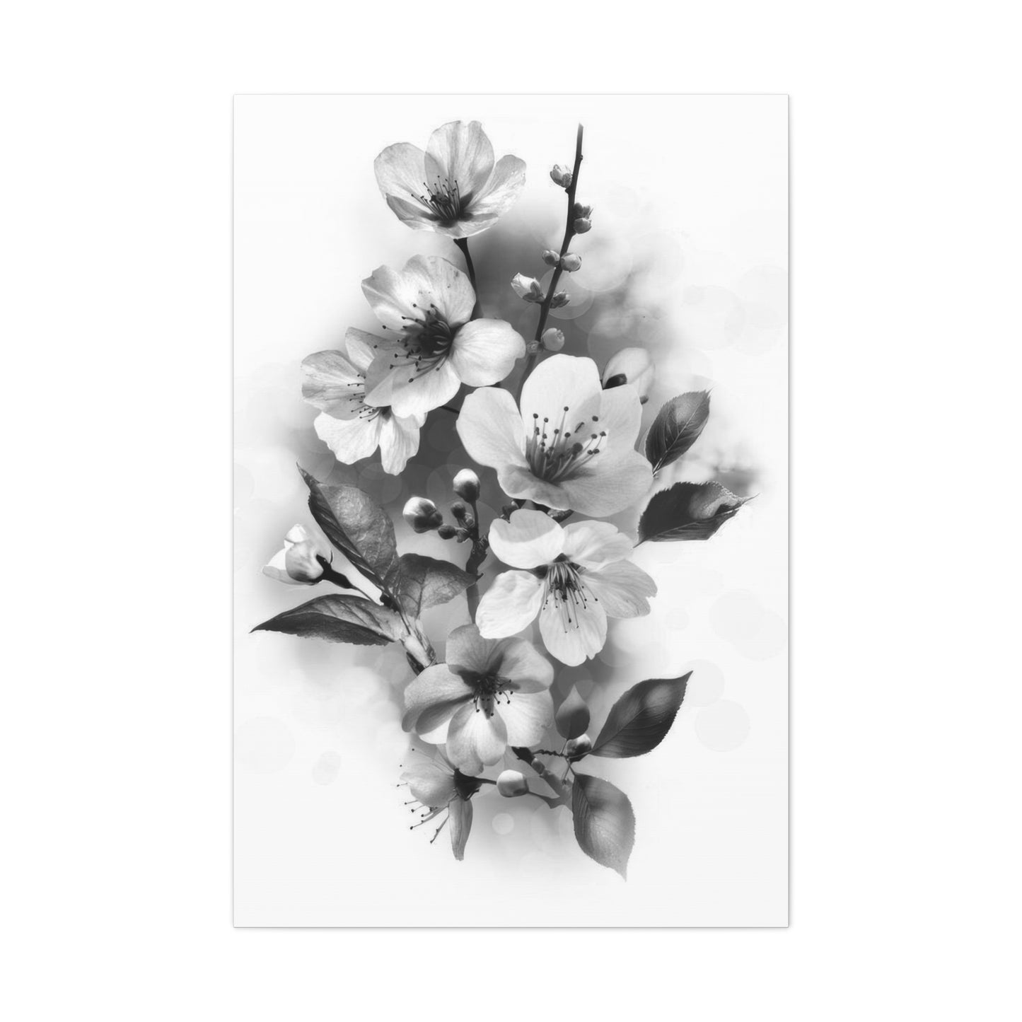 Flowers Grey Wall Art & Canvas Prints