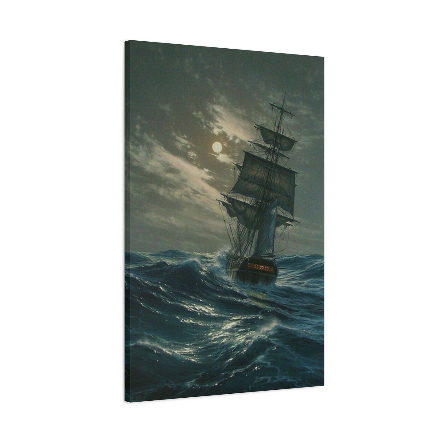 Ship Sailing On Large Waves Wall Art & Canvas Prints