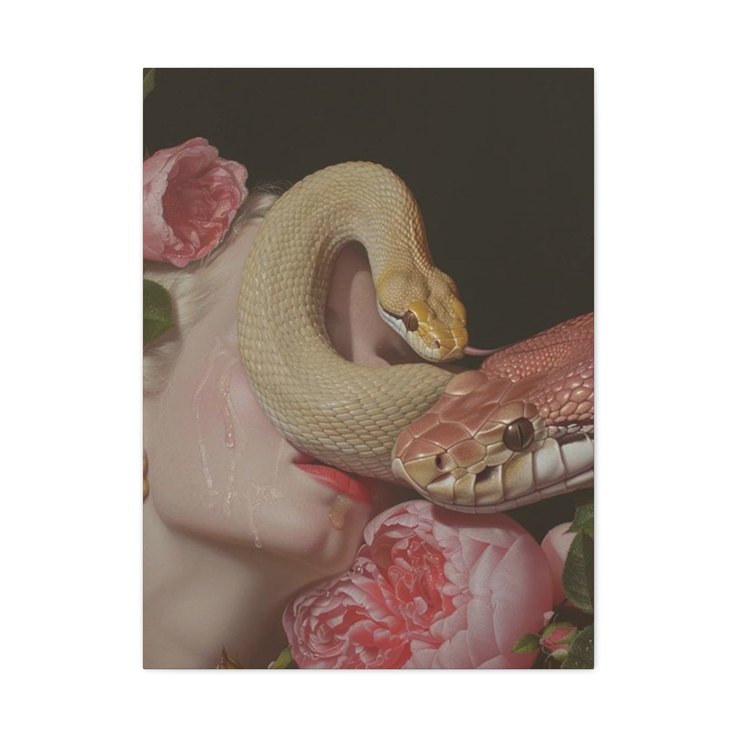Snake On Lips Wall Art & Canvas Prints