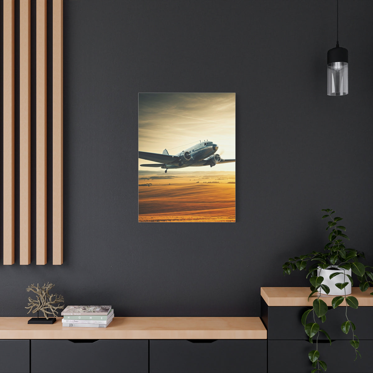 Golden Age Flight Over Desert Wall Art & Canvas Prints