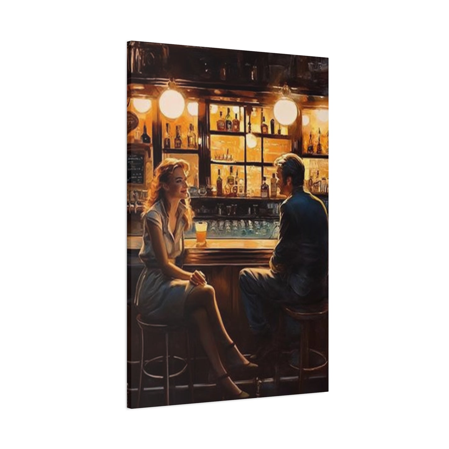 Couple At Bar Wall Art & Canvas Prints