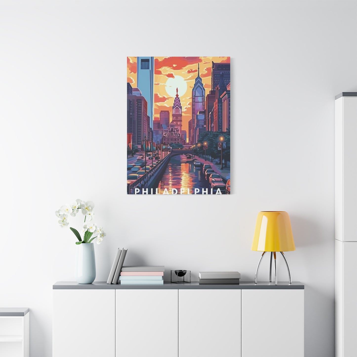 Sunset Of Philadelphia Wall Art & Canvas Prints