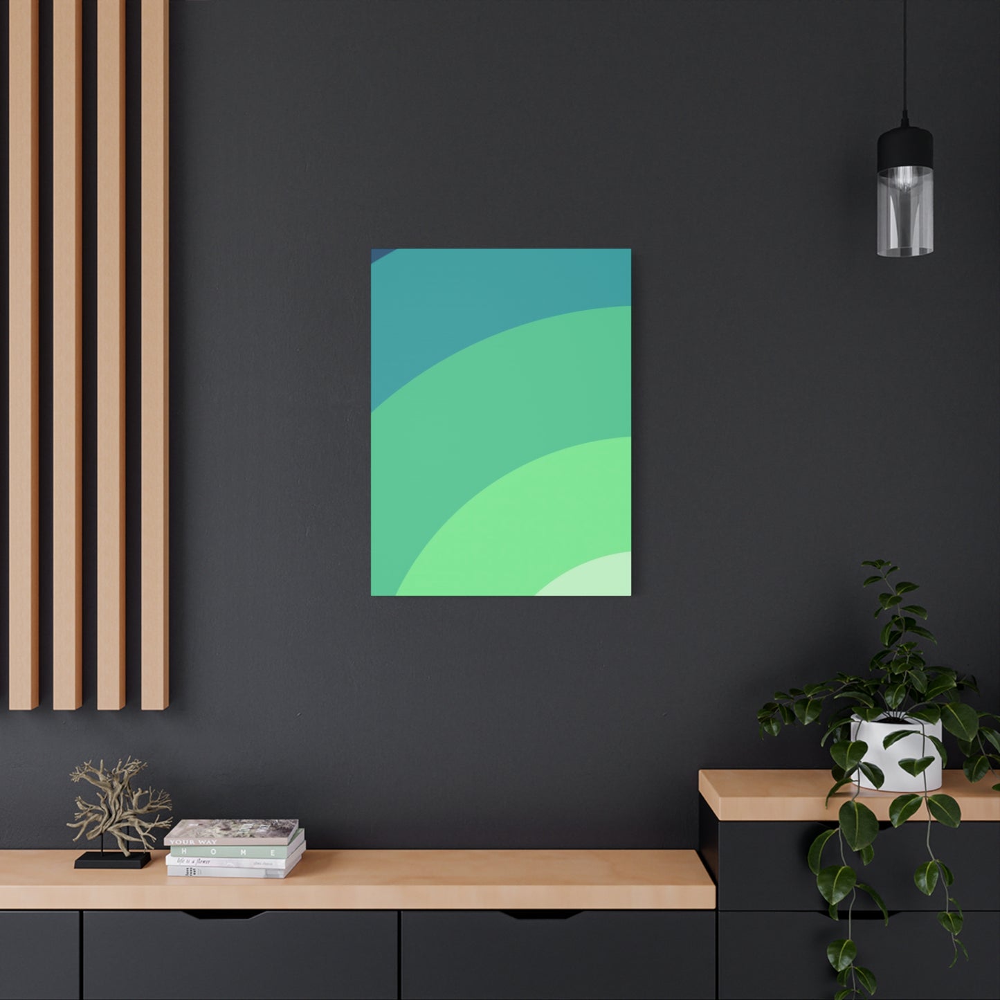 Cool Green Gradient Wall Art & Canvas Prints