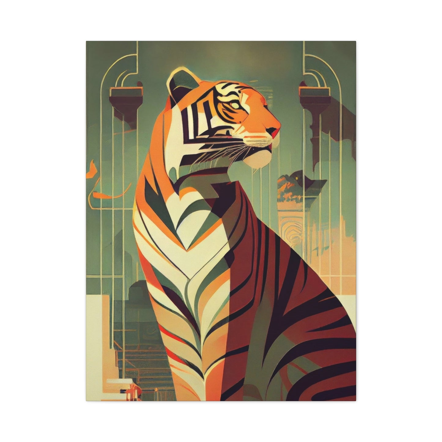 Tiger Posing Portrait Deco Wall Art & Canvas Prints