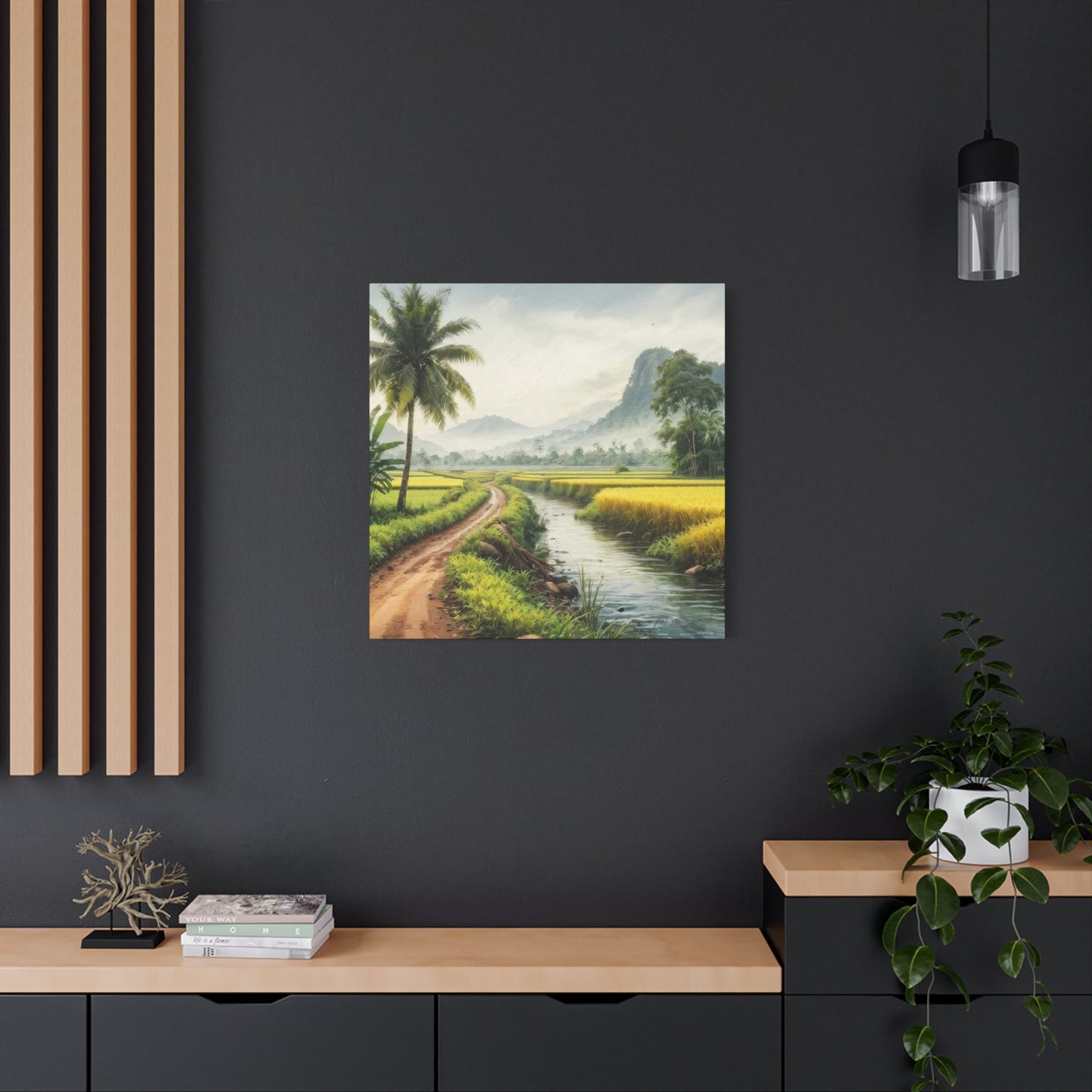 Village Pathway Colorful Wall Art & Canvas Prints