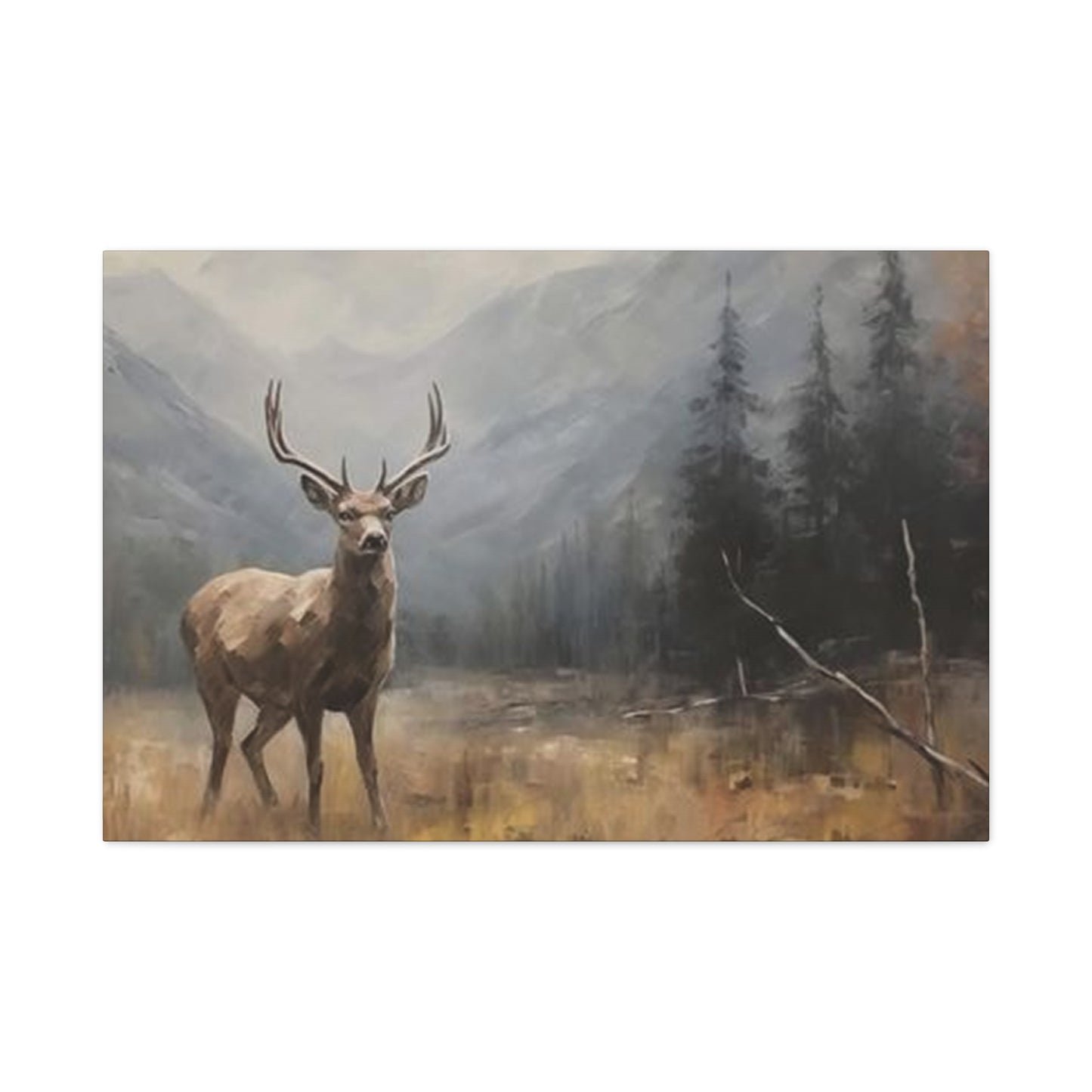 Deer Wildlife Painting Wall Art & Canvas Prints