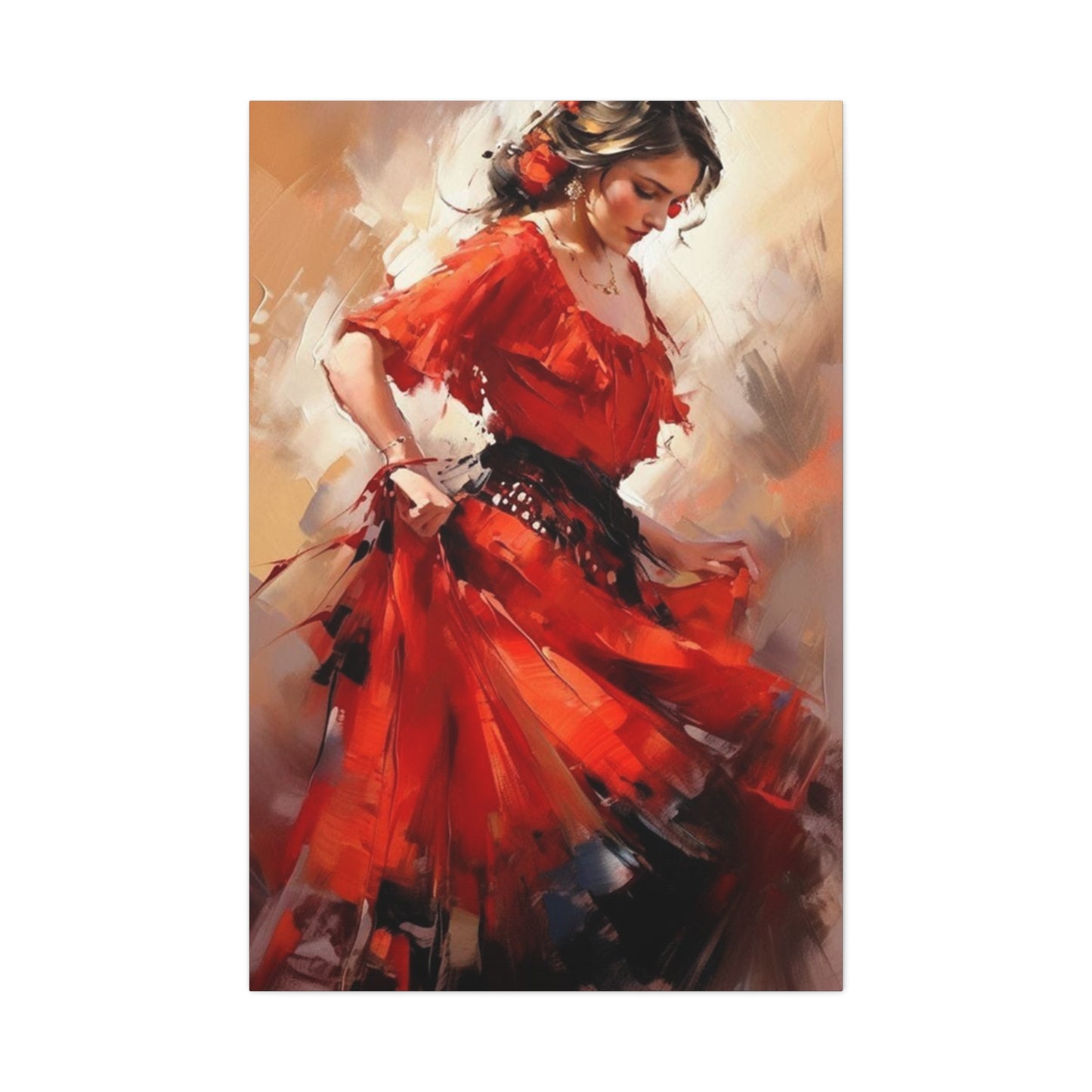 Spain Traditional Red Dance Wear Wall Art & Canvas Prints