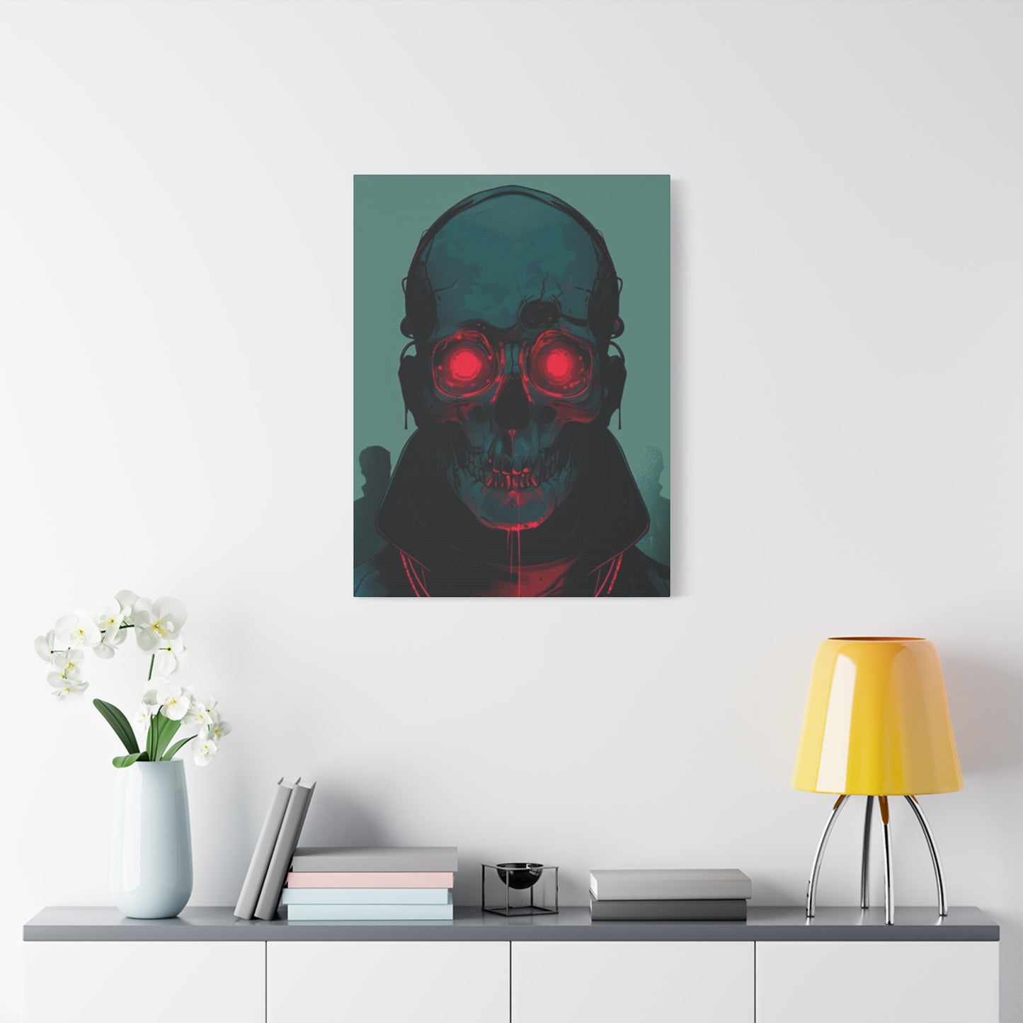 Red Eye Skull Wall Art & Canvas Prints