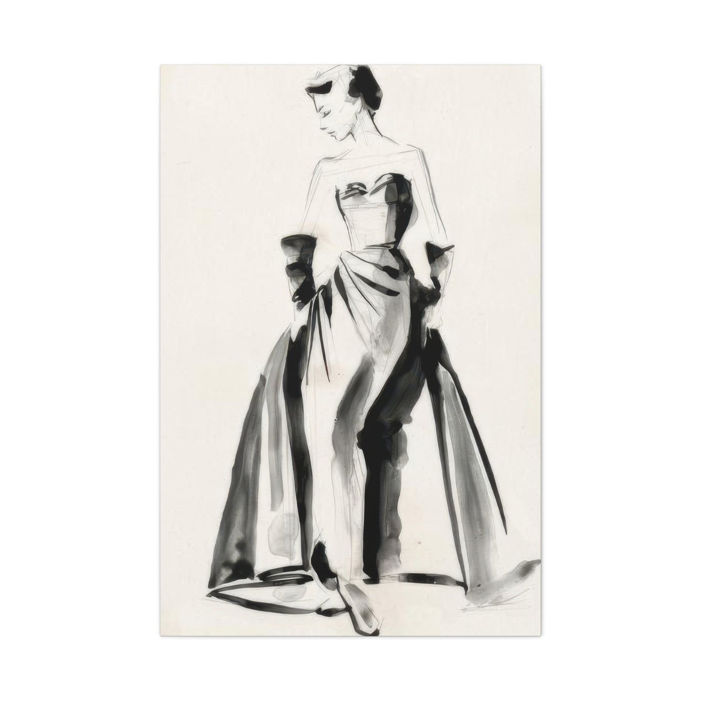 Jennifer Paxton Parker Vintage Costume Sketch Wall Art & Canvas Prints