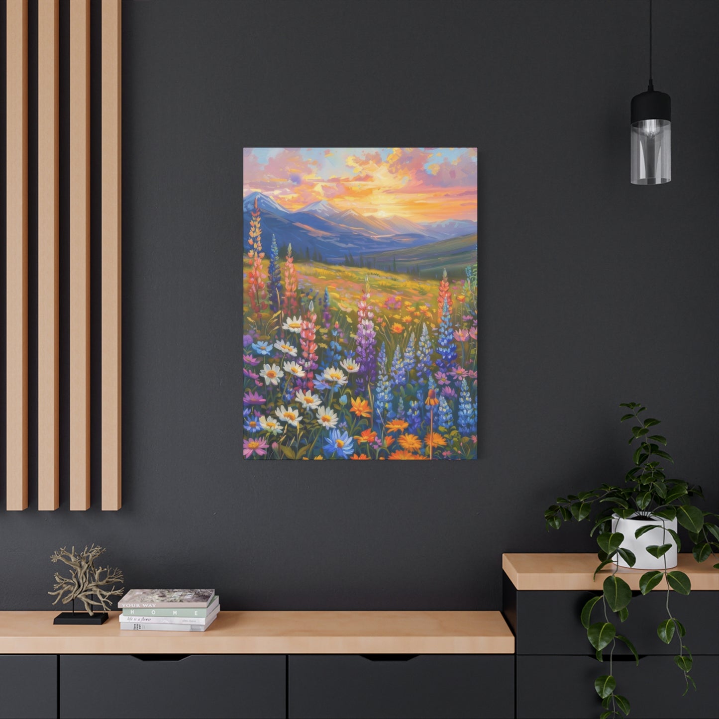 Colorful Flower Sunset Wall Art & Canvas Prints