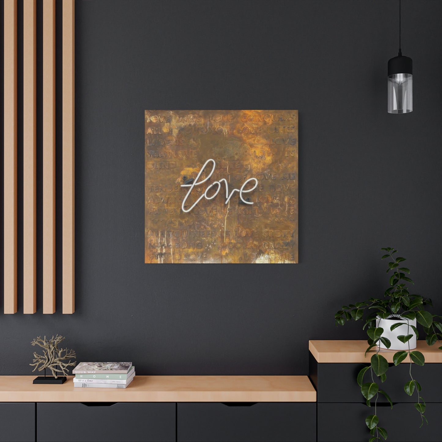 Kent Youngstrom Neon Rust Love Wall Art & Canvas Prints