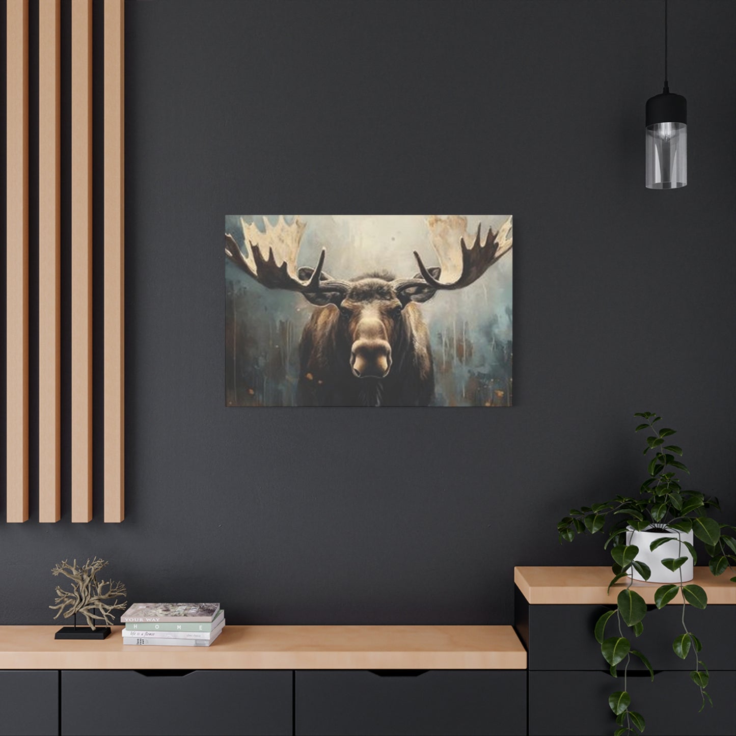 Large Moose Painting Wall Art & Canvas Prints