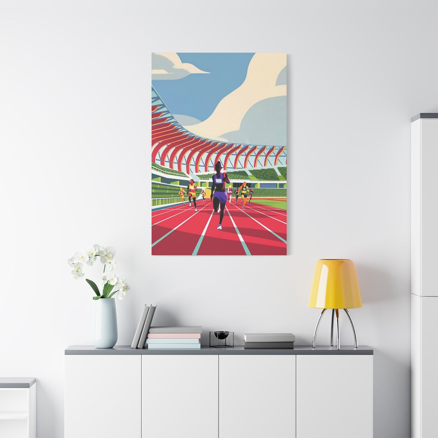Track Running Poster Wall Art & Canvas Prints