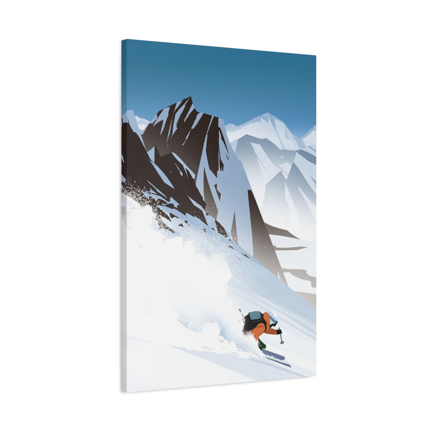 Snow Mountain Skiing Wall Art & Canvas Prints
