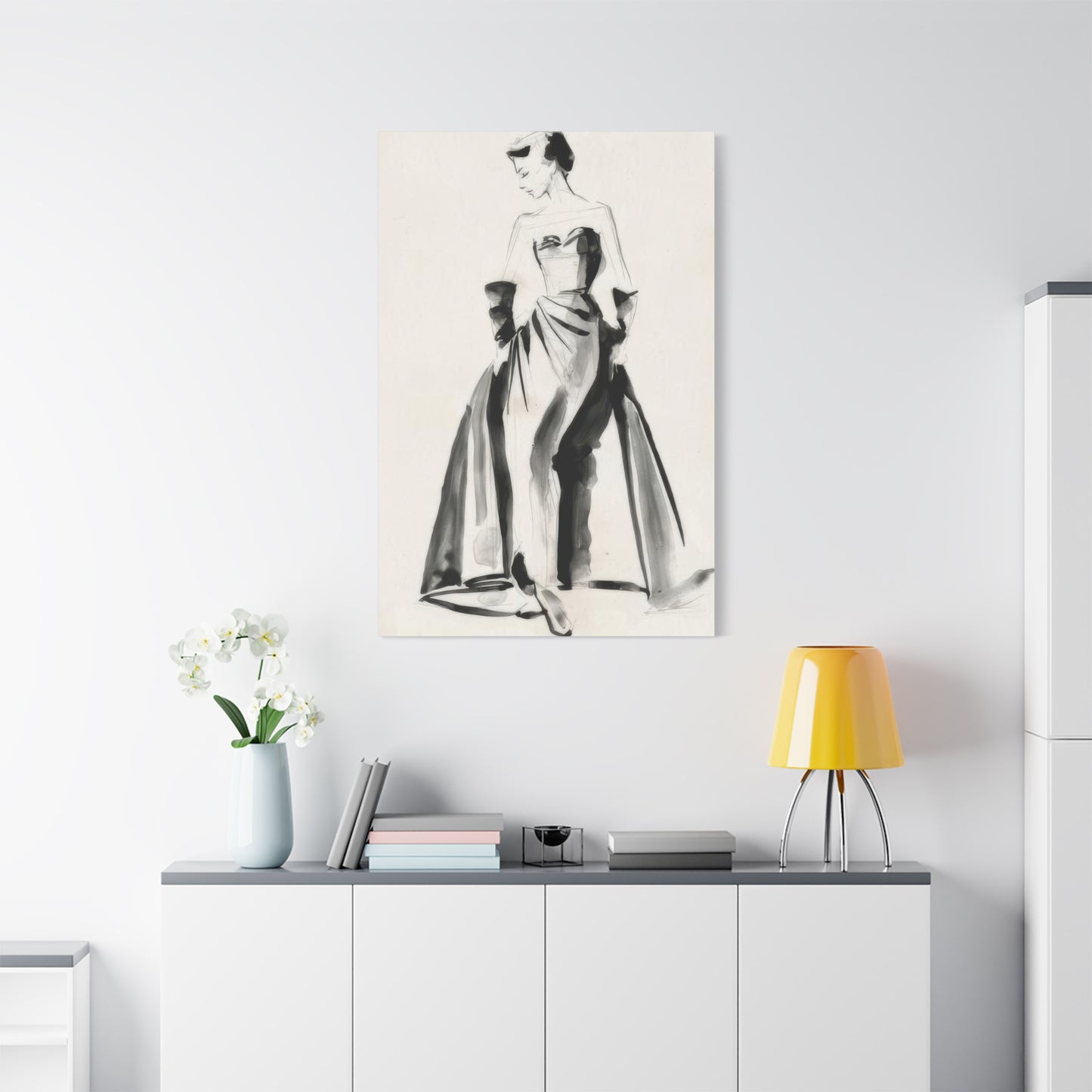 Jennifer Paxton Parker Vintage Costume Sketch Wall Art & Canvas Prints