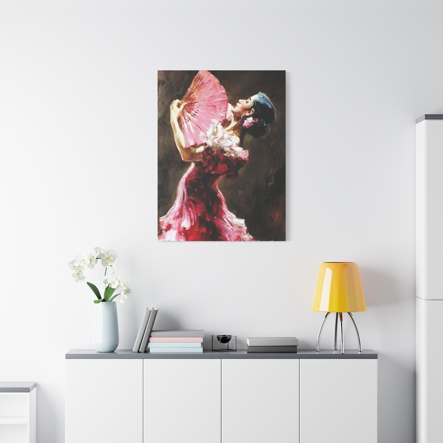 Spain Traditional Pink Dance Wear Wall Art & Canvas Prints