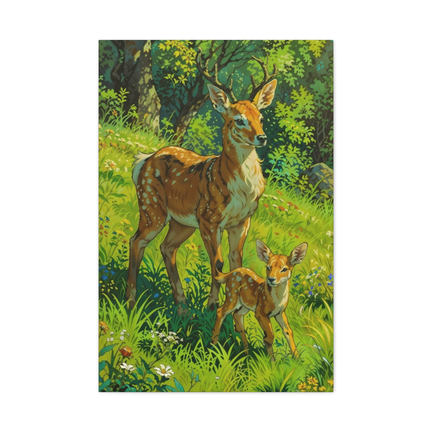 Deer With Baby Wall Art & Canvas Prints