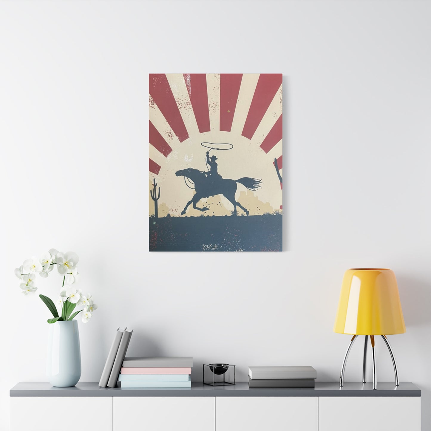 Cowboy On Horse Poster Wall Art & Canvas Prints