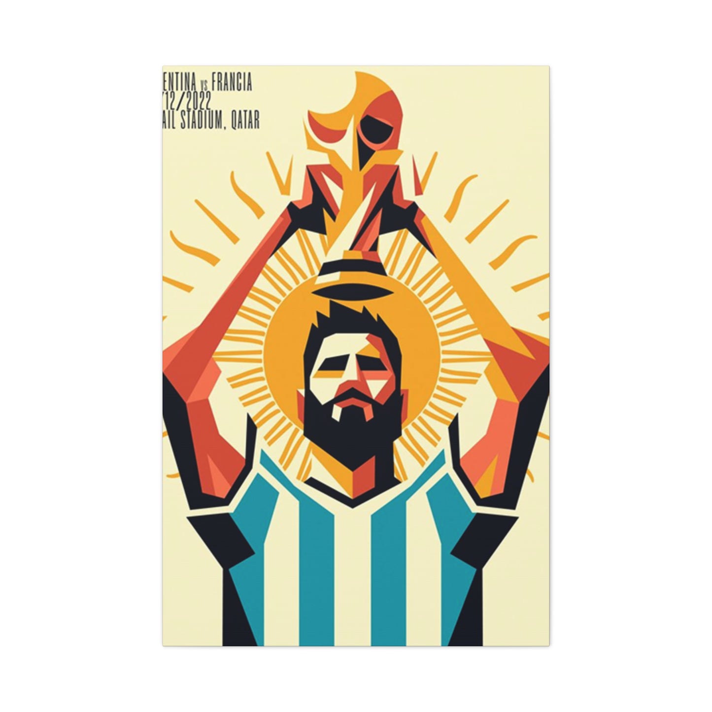 Messi Holding Cup Wall Art & Canvas Prints