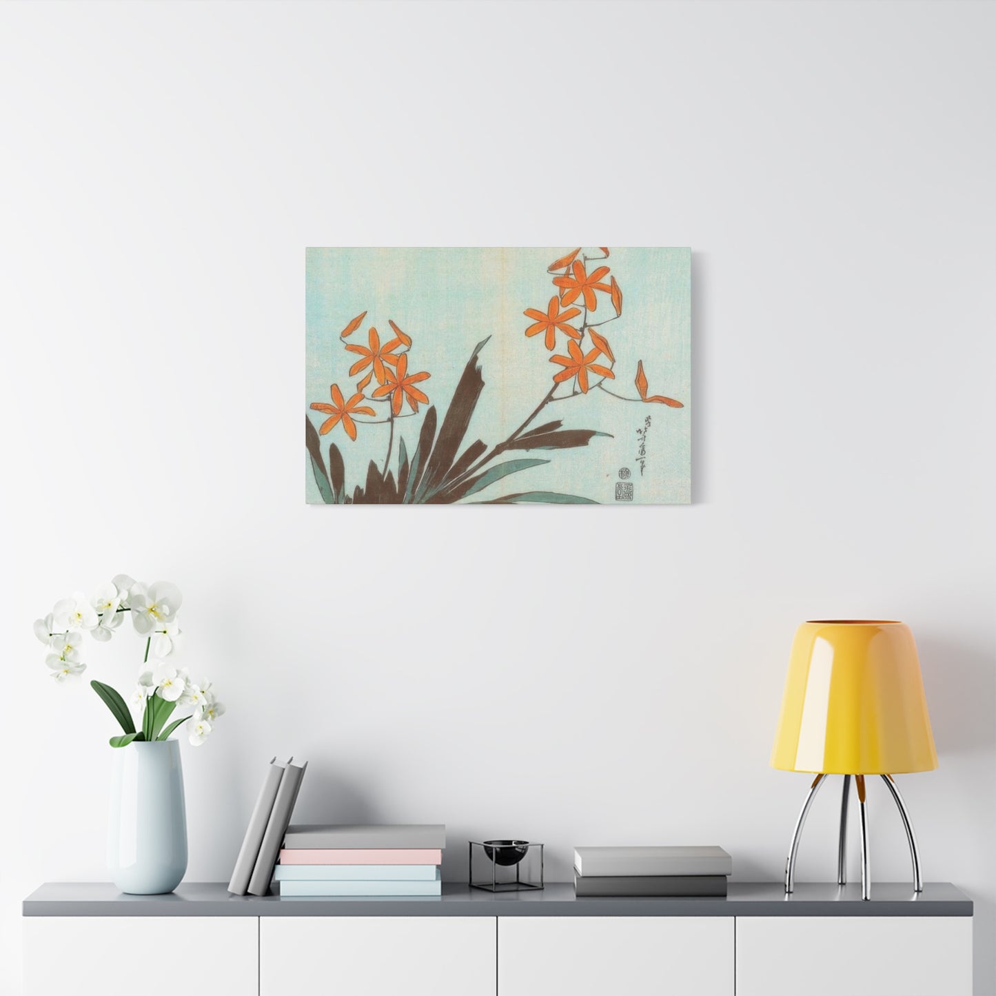 Katsushika Hokusai Orange Orchids Wall Art & Canvas Prints