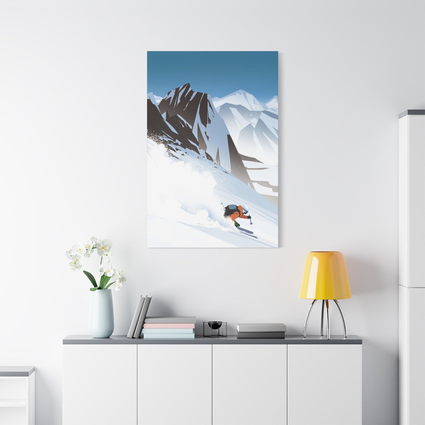 Snow Mountain Skiing Wall Art & Canvas Prints
