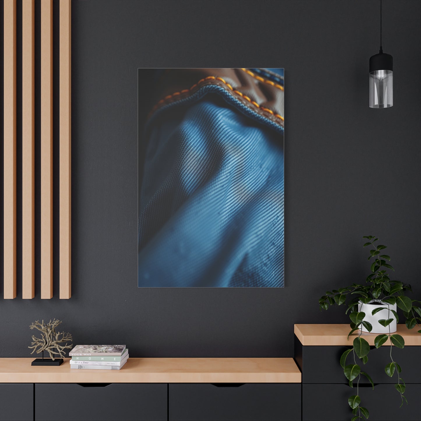 Supreme Denim and Leather Art Collection Wall Art & Canvas Print