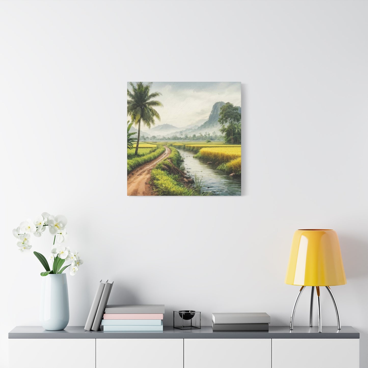 Village Pathway Colorful Wall Art & Canvas Prints