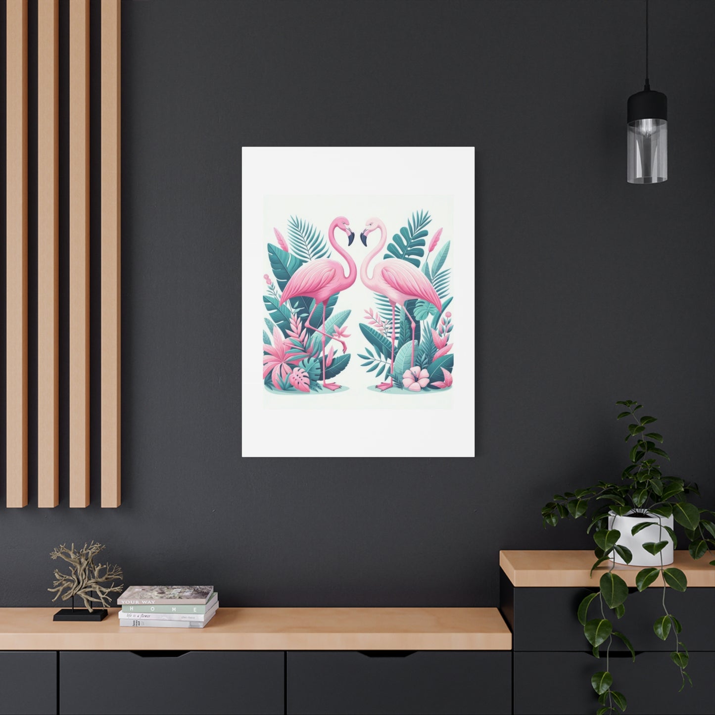 Flamingo Light Pink Love Wall Art & Canvas Prints