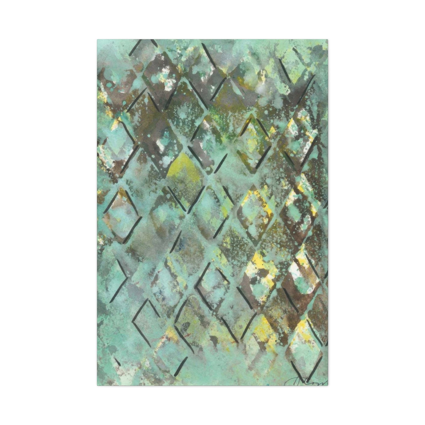 Joyce Combs Lattice In Green Wall Art & Canvas Prints