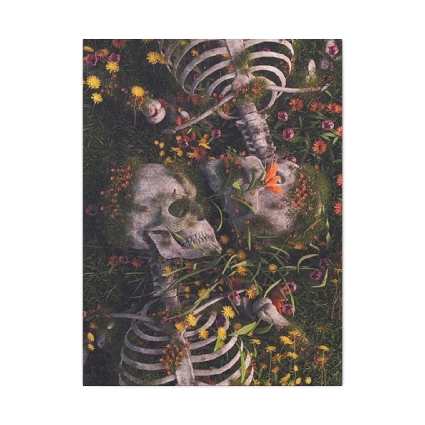 Skeleton Couple Painting Wall Art & Canvas Prints