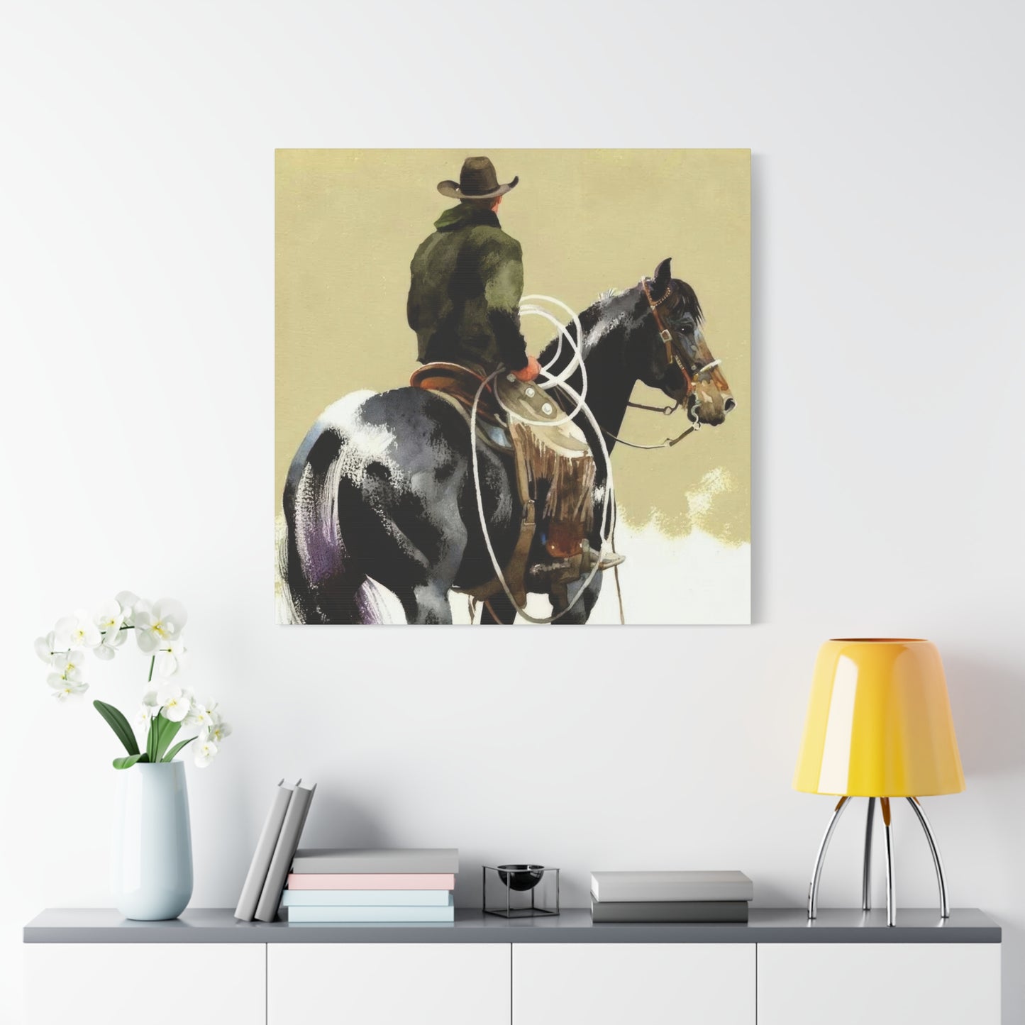Cowboy Horse Looking Wall Art & Canvas Prints