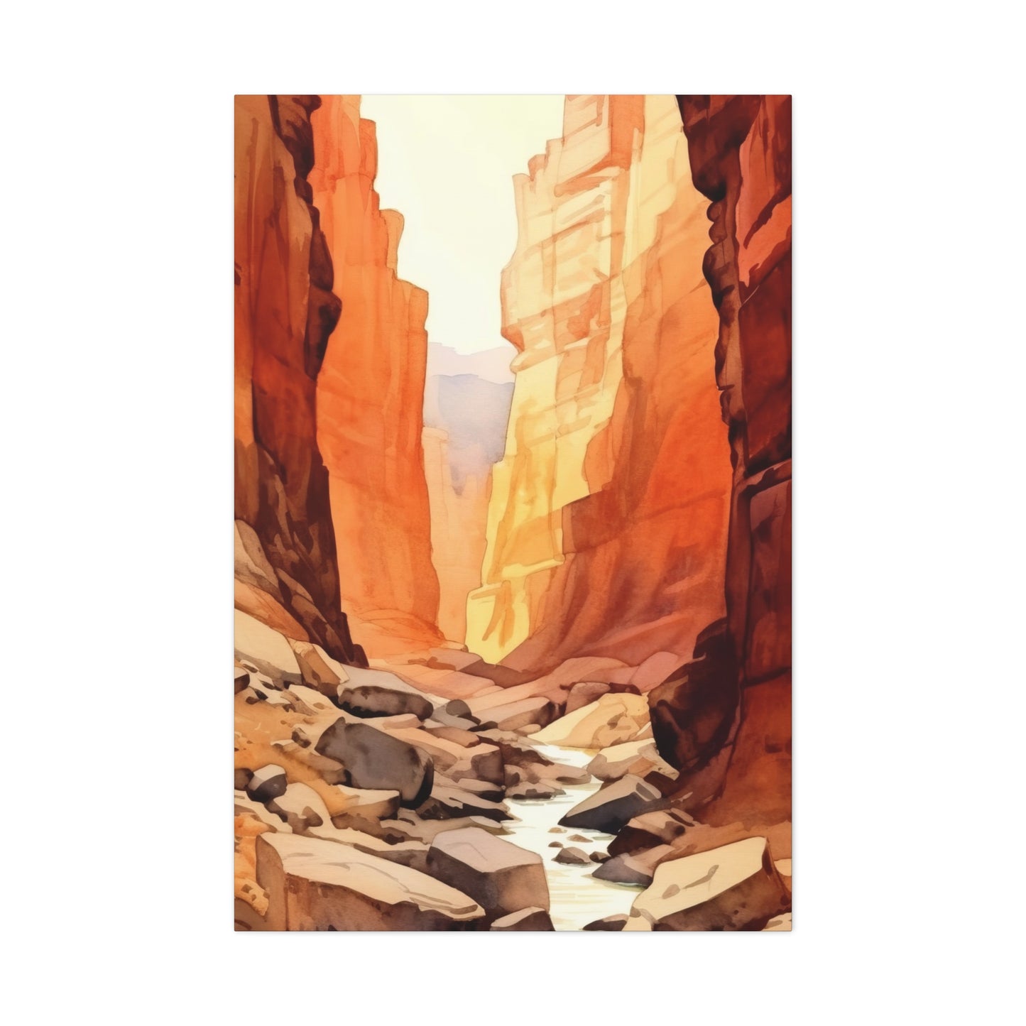 Desert Canyon Watercolor Earth Tones Wall Art & Canvas Prints