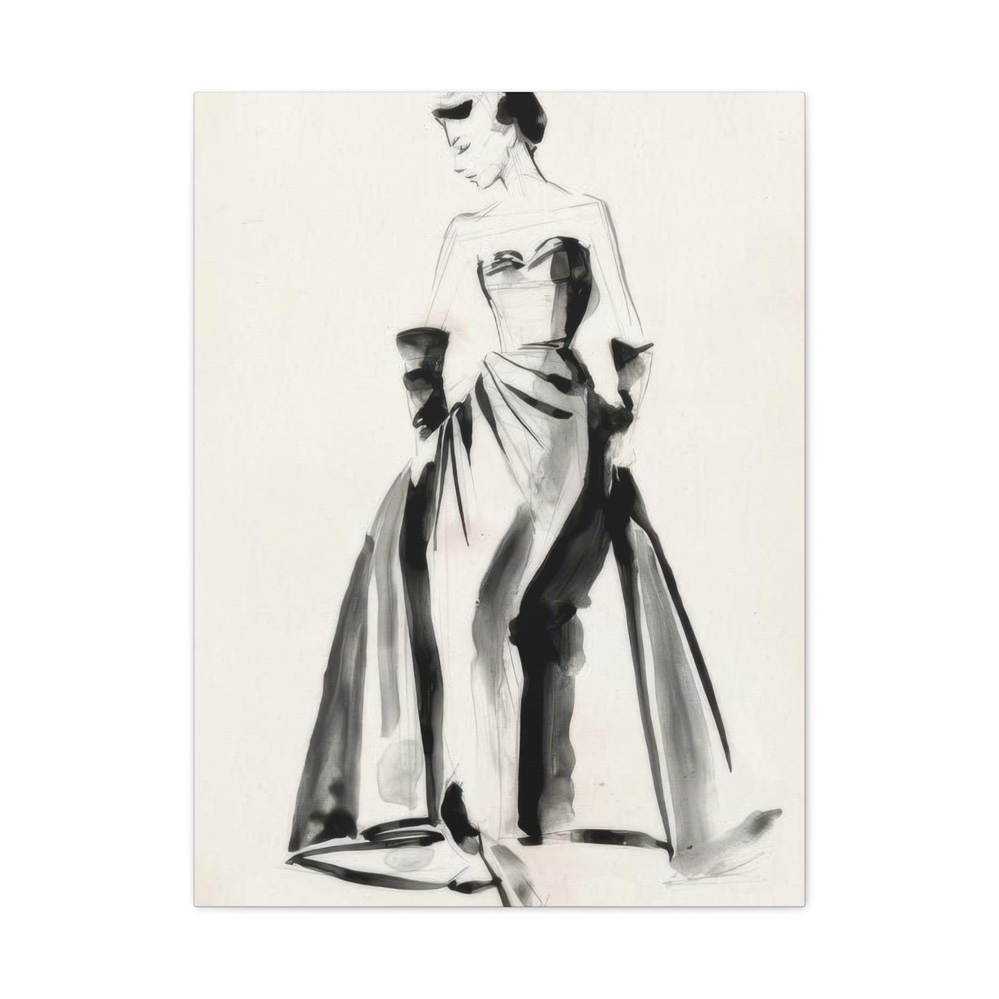 Jennifer Paxton Parker Vintage Costume Sketch Wall Art & Canvas Prints