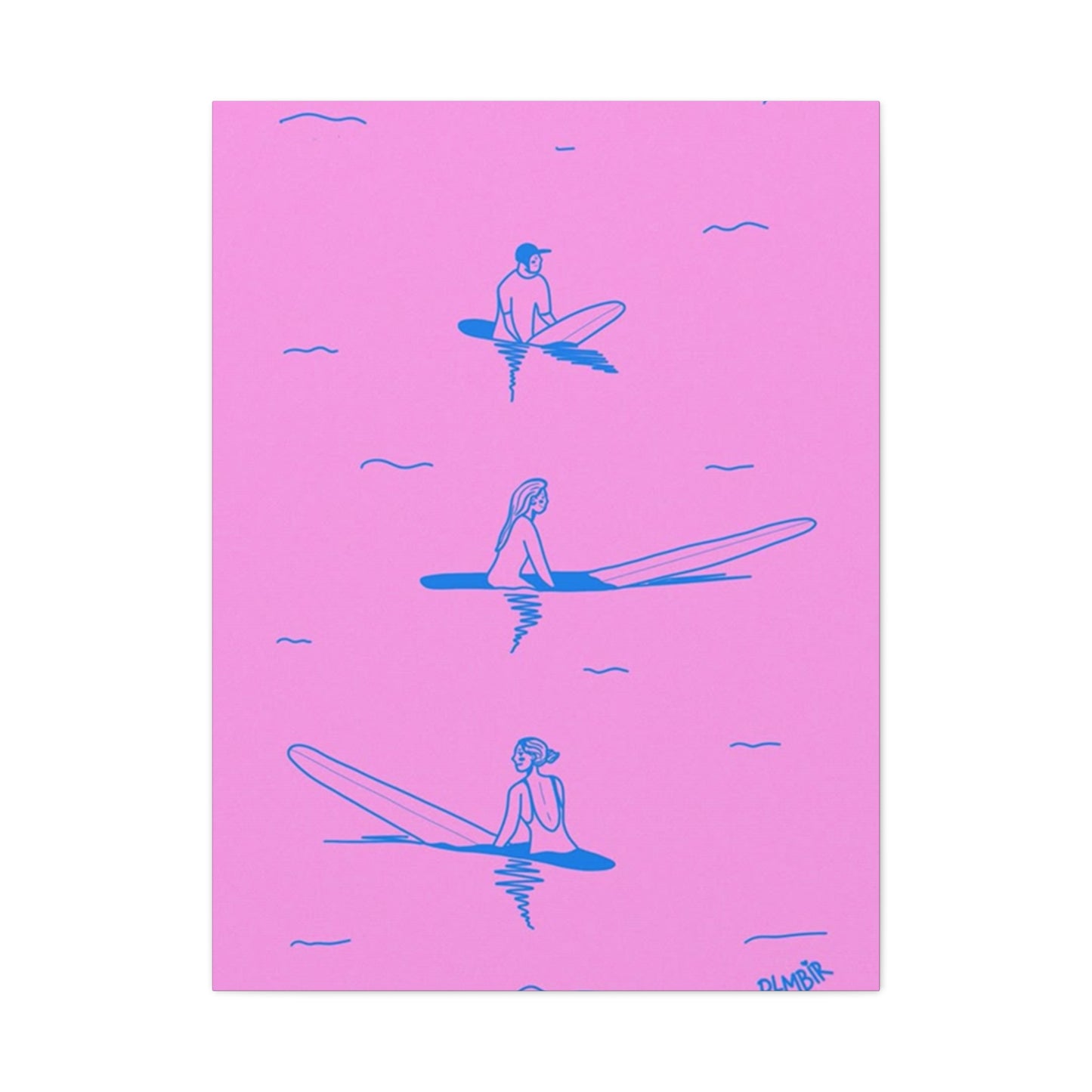 Surfing In Ocean Painting Wall Art & Canvas Prints