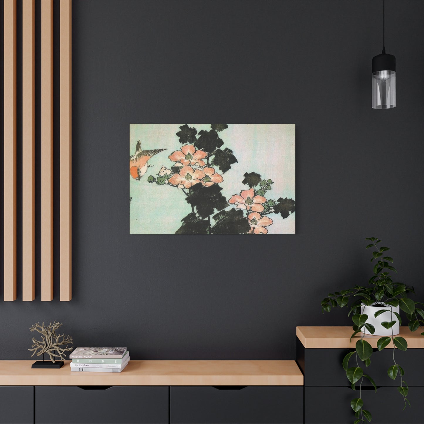 Katsushika Hokusai Hibiscus And Sparrow Wall Art & Canvas Prints