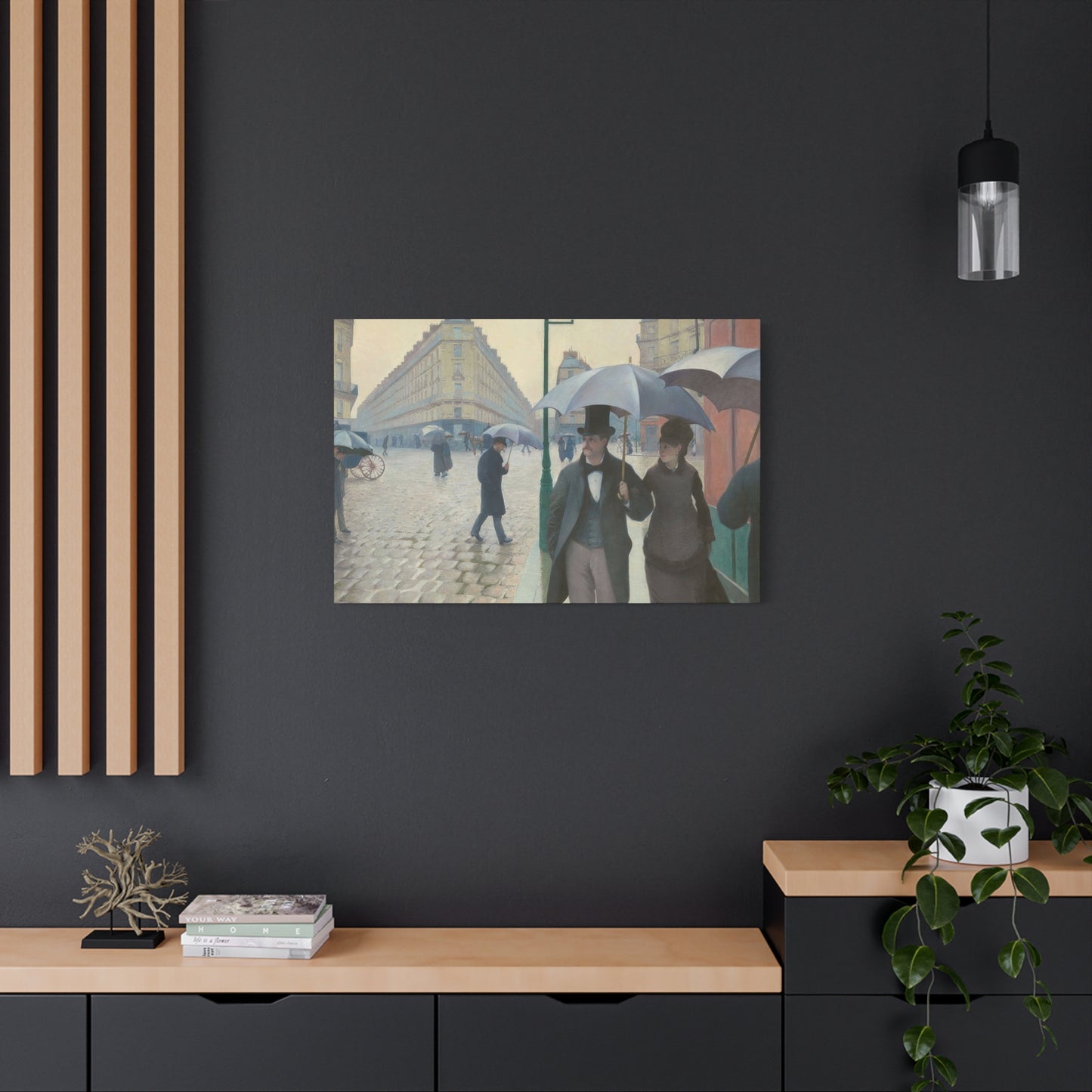 Paris Street Rainy Impression Wall Art & Canvas Prints