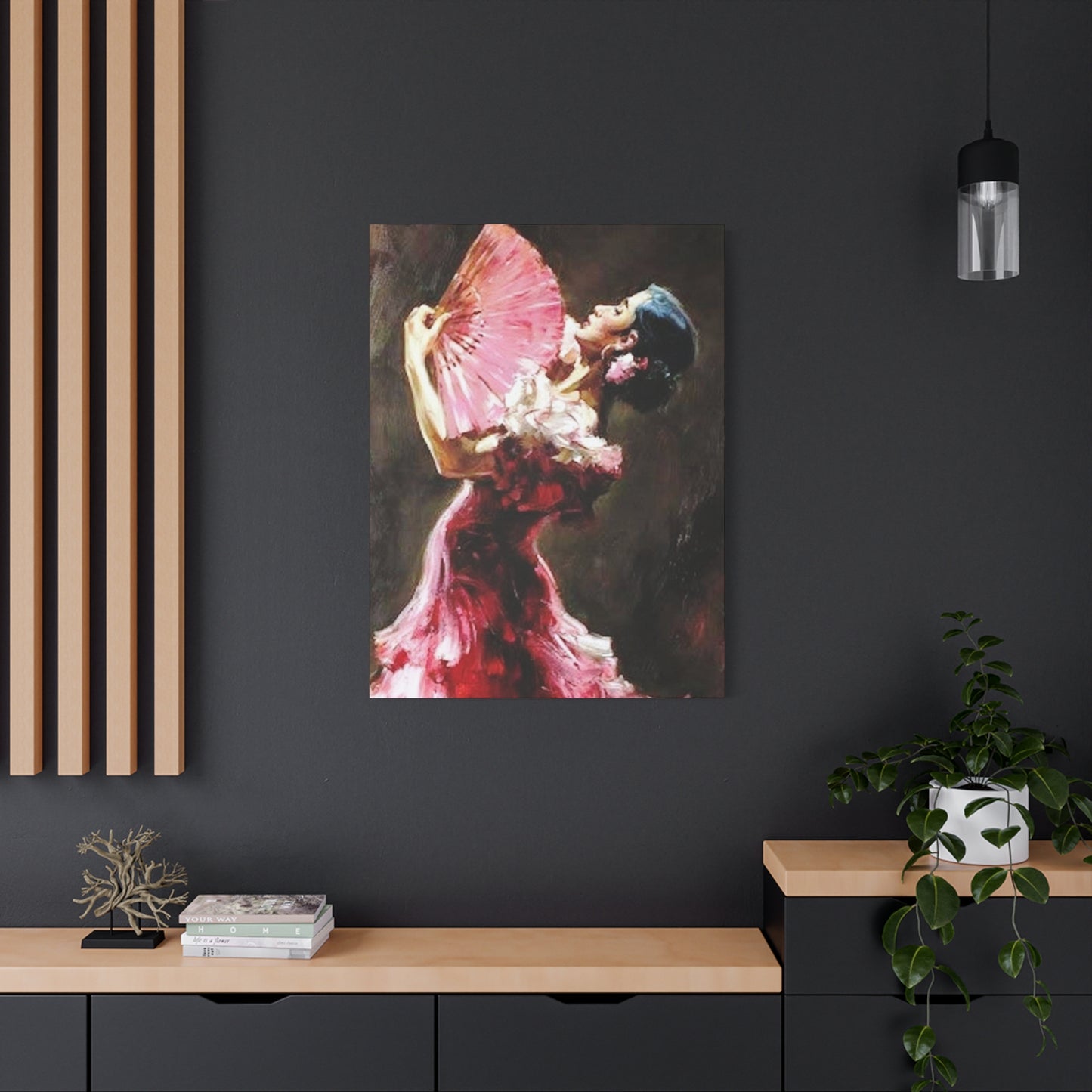 Spain Traditional Pink Dance Wear Wall Art & Canvas Prints