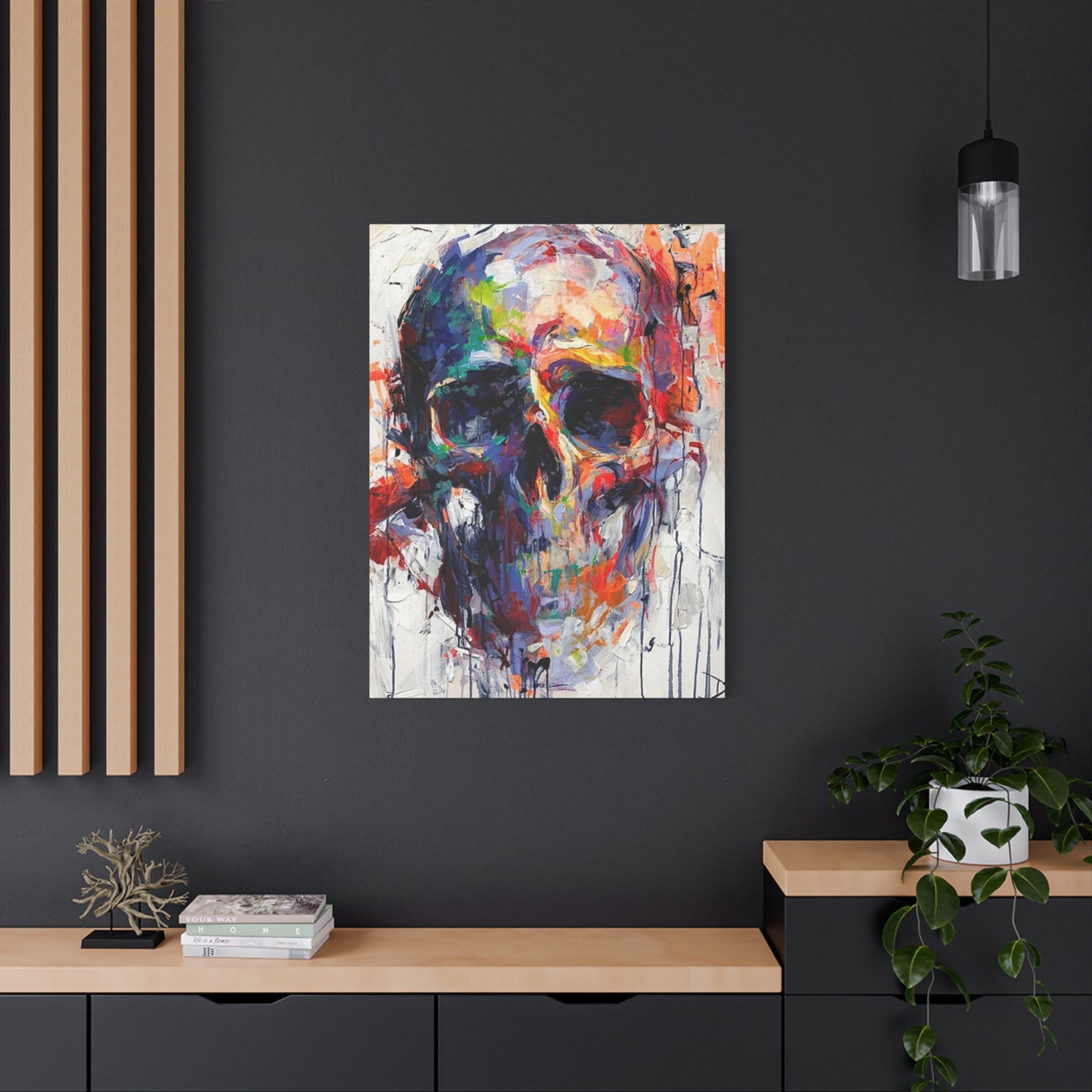 Colorful Skull Painting Wall Art & Canvas Prints