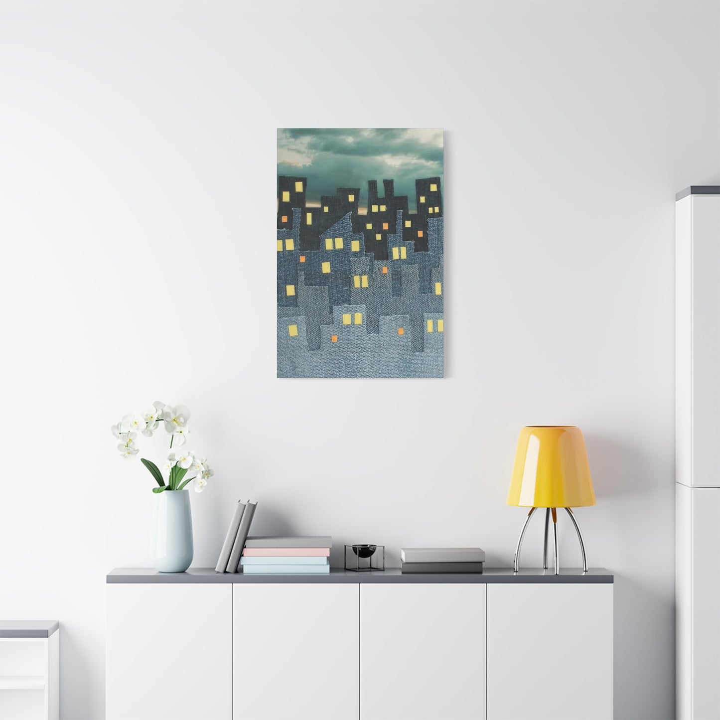 Denim Night Cityscape Wall Art & Canvas Prints